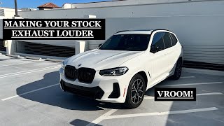 2022 BMW X3 M40i How to make your STOCK EXHAUST LOUDER for FREE [upl. by Murdocca170]