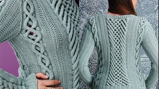 Vogue Knitting Fall 2014 8 Fretwork Pullover [upl. by Stucker]