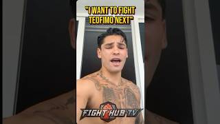 Ryan Garcia CALLS OUT Teofimo Lopez  quotHes a REAL THREATquot [upl. by Terrab]