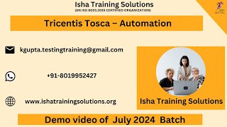 Tricentis Tosca – Automation Demo on 24th July 2024 [upl. by Tneicniv556]