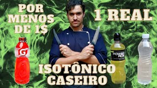 ISOTÔNICO CASEIRO POR MENOS DE 1 REAL isotonico gatorade gatoradecaseiro corrida ciclismo [upl. by Cotterell]