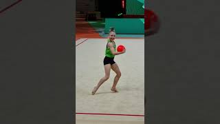 NIKOLOVA Stiliana BUL BALL podium training  Ech Budapest 2024 [upl. by Onimixam]