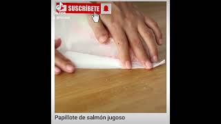 Papillote de salmón jugoso  recetas salmón deliciasgourmet [upl. by Noland312]