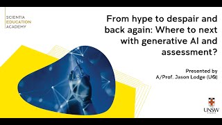 From hype to despair and back again Where to next with generative AI and assessment [upl. by Rehctelf326]