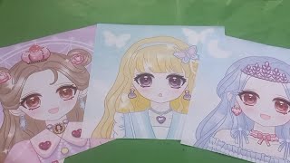 how to make decorate with sticker book princess paper diy [upl. by Hannus]