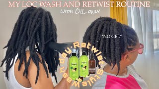 WeeklyVlog My Loc wash and retwist routine  NO GEL  OILS only  Asemahle Tsili roadto1k [upl. by Arnuad]