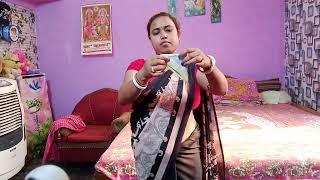 Hanky tuck saree happyfamilywithbulti hankytuckinsareesareevlog [upl. by Alletniuq]