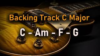 Pop Rock BACKING TRACK C Major  C Am F G  80 BPM  Guitar Backing Track [upl. by Noyart]