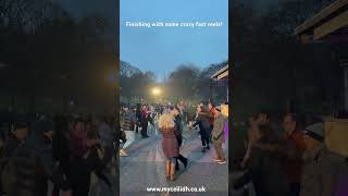 Scottish ceilidh dancing in Edinburgh  Orcadian Strip the Willow in Princes Street Gardens music [upl. by Ihc]