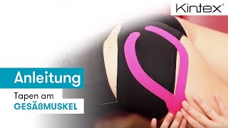 Tapen am Gesäßmuskel Gluteus Maximus  Kintex® Anleitung zum Kinesiologie Tapen [upl. by Odie]