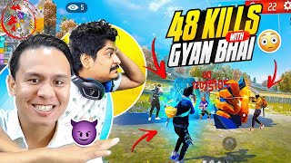 48 Kills with Gyan Bhai GyanGaming 😱 Tonde Gamer  Free Fire Max [upl. by Baylor259]