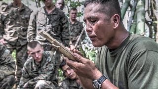 US Marines Learn Jungle Survival Skills From Philippine Marines [upl. by Mellman]