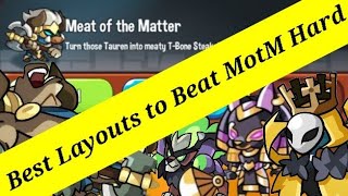 Best Layouts for Meat of the Matter Hard Mode  New MotM Update  Summoners Greed [upl. by Azilef190]