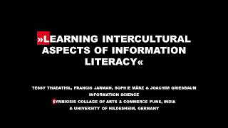 »Learning intercultural aspects of information literacy«  IDE Conference 2020 [upl. by Sarita25]