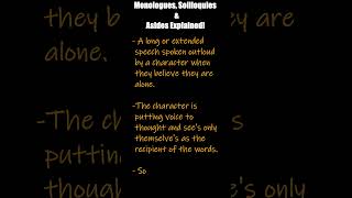 Monologues Soliloquies amp Asides  Explained [upl. by Joshi683]