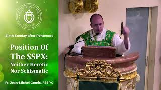 Position Of The SSPX Neither Heretic Nor Schismatic  Sermon by Fr Gomis 30 Jun 2024 [upl. by Anatniuq289]