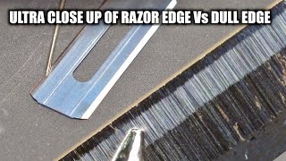 What Does a Razor Sharp Edge Look Like ULTRA Close up [upl. by Airotnes]