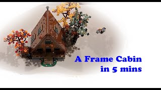 A Frame Cabin LEGO assembled in 5 minutes [upl. by Ishmael752]