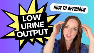 Oliguria  How to Approach Low Urine Output On Call [upl. by Ellahcim673]