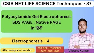 SDS PAGE  Polyacylamide Gel Electrophoresis  Native PAGE by Vikrant sir [upl. by Allyson]