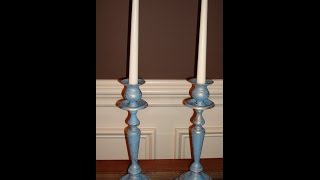 Chalk Paint Metal Series  Crackle Painting Candlesticks  FINISHED VIDEO [upl. by Maridel]