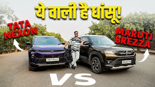 Tata Nexon Vs Maruti Suzuki Brezza Comparison Best Subcompact SUV  Car Comparison  Times Drive [upl. by Uchida478]