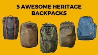 5 Awesome Heritage Style EDC  Minimal Travel Backpacks for Fall 2023 [upl. by Gamali]