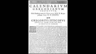 4th October 1582 Gregorian calendar introduced by Pope Gregory XIII [upl. by Hsepid]