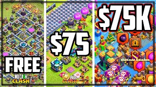 Free vs 75 vs 75000 Accounts in Clash of Clans [upl. by Leemaj926]