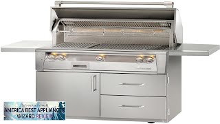 Alfresco 42quot Freestanding Gas Grill on Deluxe Cart in Stainless Steel WRotisserie Review [upl. by Yonah]