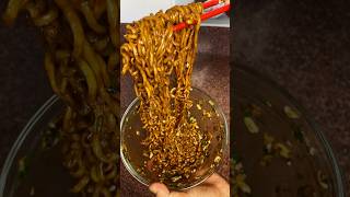 Black bean noodles noodles ramen blackbeannoodles cooking food shortsviral fyp foodie [upl. by Ayet]