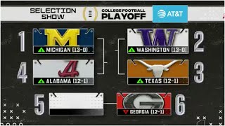 🚨 The College Football Playoff Teams REVEALED 🚨  CFP Selection Show [upl. by Whyte550]