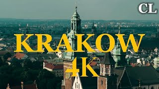 Krakow Poland 🇵🇱 4K Video By Drone  CityLights [upl. by Priscella]