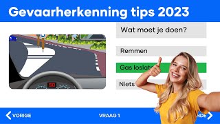 GEVAARHERKENNING OEFENEN  Auto theorie TIPS 2023 [upl. by Yentruoc]