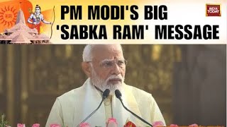 Watch PM Modi Addresses The Nation After The Ram Mandir Pran Pratishtha Ceremony In Ayodhya [upl. by Rebmat300]