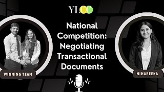 Interview Team JGLS Winners of the National Competition Negotiating Transactional Documents [upl. by Bobker32]