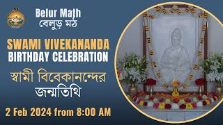 Swami Vivekanandas Birthday Celebration 2 Feb 2024  Live from Belur Math [upl. by Landau]