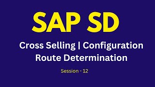 SAP SD Cross Selling Tutorial  Condition Techniques  Configuration  Route Determination Tutorial [upl. by Rinum]