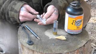 Reloading 12GA with Pyrodex Black Powder in the Field [upl. by Alaj]