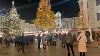 Bratislava Slovakia Christmas Market 🇸🇰 4K Evening Walking Tour [upl. by Anerbas66]