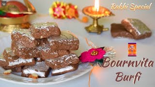 Bournvita Burfi  Rakhi Special Burfi  Bournvita Chocolate Burfi  Burfi in 15 minutes [upl. by Stewardson]