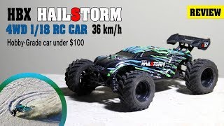 HBX Hailstorm 36kmh 4x4 HobbyGrade RC truggy  Review [upl. by Wistrup]