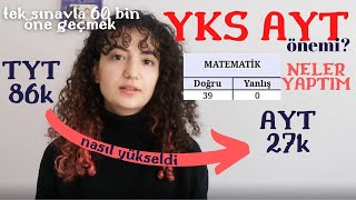 AYT İLE İSTEDİĞİN ÜNİVERSİTEYE YERLEŞ  ayt önemi tavsiyelerim YKS2021 [upl. by Gabor]