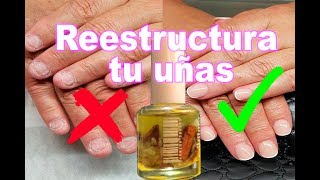 Esmalte casero reestructurador y endurecedor de uñas  mas D tiaris [upl. by Knepper]