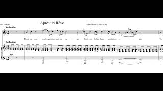 Après un rêve  Fauré  accompaniment in D minor [upl. by Occir258]