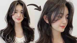 KOREAN CURTAIN BANGS TUTORIAL  Trendiest Hairstyle 2022❕ [upl. by Aical289]