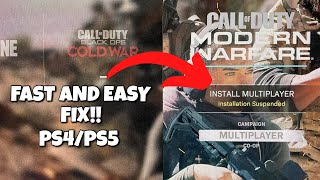 Modern Warfare Installation Suspended NEW FIX 2022  PS4PS5XBOX [upl. by Mello]