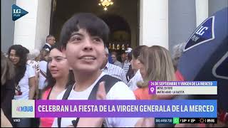 Fieles celebran la fiesta de la Virgen Generala de la Merced [upl. by Enrev395]