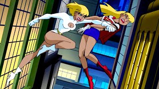 Supergirl vs Galatea Justice League Unlimited  S1E06  quotFearful Symmetryquot [upl. by Enoitna893]