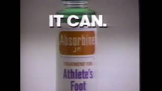 Absorbine Jr  Athletes Foot  1987 Commercials [upl. by Hafinah916]